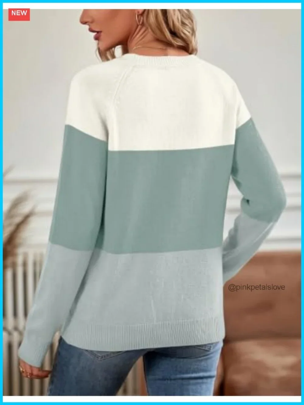 Women's Crew Neck Long Sleeve Pullover Sweater